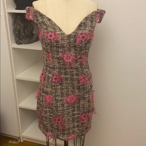 Pink wool dress